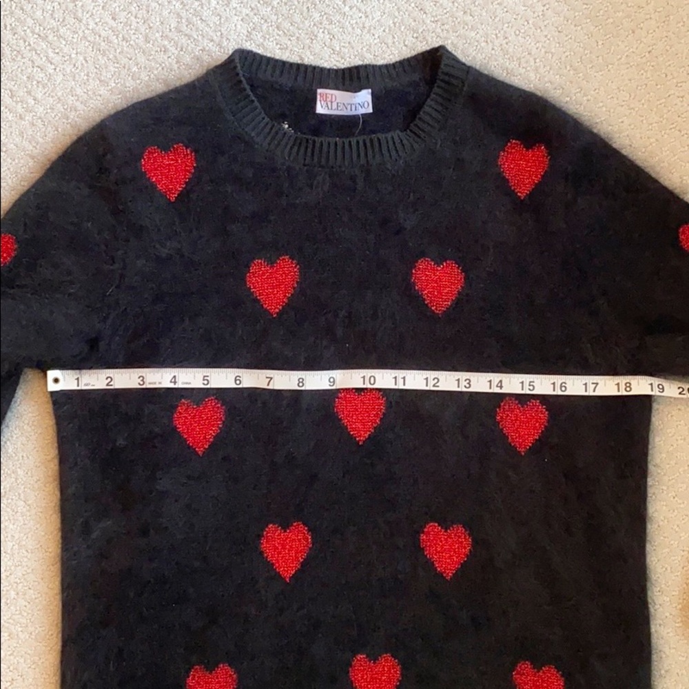 NWT RED Valentino Hearts Intarsia Angora Sweater - Picture 11 of 13